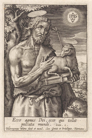 Johannes de Doper, Hieronymus Wierix, 1563 - before 1619 Canvas Print