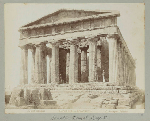 No 333 Girgenti Temple of concord, Giuseppe Incorpora, c. 1893 - c. 1903 Canvas Print