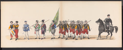 Masquerade of the Leiden students, 1870 (plate 4), Gerardus Johannes Bos, 1870 Canvas Print