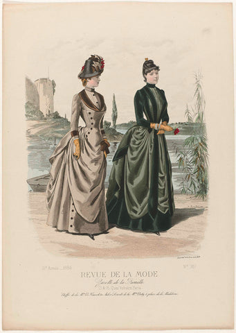 Revue de la Mode, Gazette de la Famille, Sunday, September 12, 1886, 15th Year, No. 767: Etoffes de la M.on Le Houssel (...), anonymous, 1886 Canvas Print