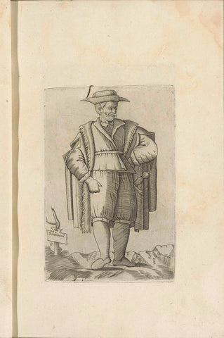 Standing man, Ferando Bertelli, 1569 Canvas Print