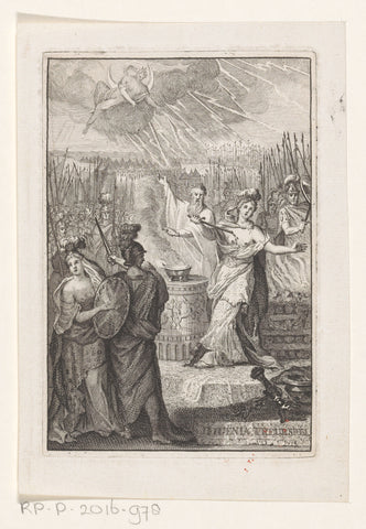 Offer van Iphigenia, anonymous, 1715 Canvas Print