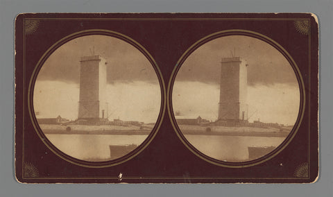 Washington Monument in unfinished state [construction was at a standstill between 1854 and 1877], anonymous, 1855 - 1865 Canvas Print