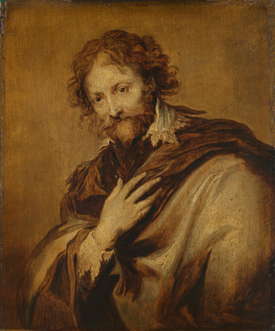 Portrait of Peter Paul Rubens (1577-1640), Anthony van Dyck (after), c. 1630 - c. 1650 Canvas Print