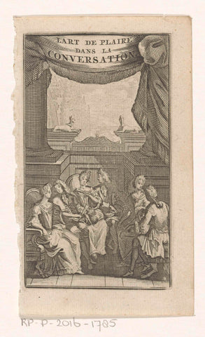 Men and women in conversation, unknown, 1692 Canvas Print