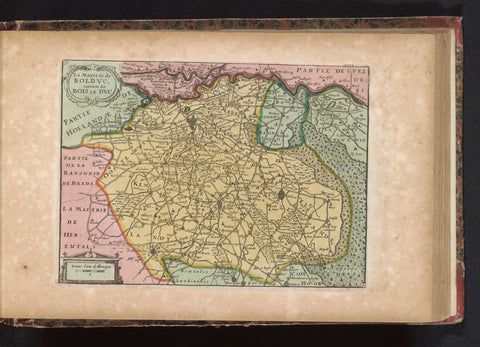 Map of the meierij van 's-Hertogenbosch, anonymous, 1735 Canvas Print