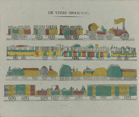 The yzere railway, Philippus Jacobus Brepols, 1800 - 1833 Canvas Print