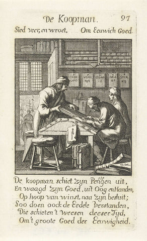 Merchant, Caspar Luyken, 1694 Canvas Print