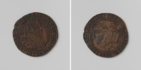 Peace of the Pyrenees between France and Spain, calculation medal struck by order of the court of Brabant, in honor of Philip IV, king of Spain, anonymous, 1660 Canvas Print