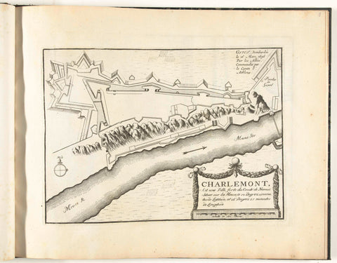 Map of the fort Charlemont, 1696, anonymous, 1696 Canvas Print