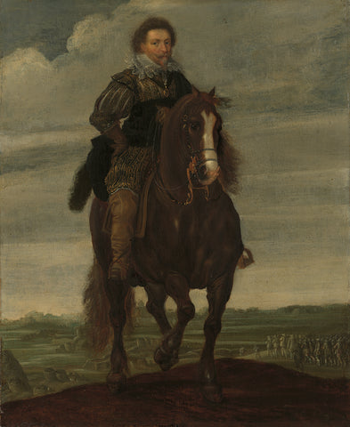 Prince Frederik Hendrik on Horseback, Pauwels van Hillegaert, c. 1629 - c. 1635 Canvas Print