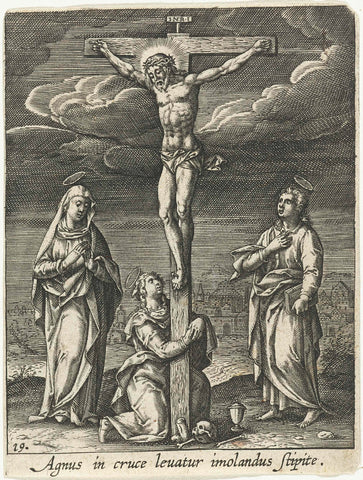 Christ on the Cross, Adriaen Collaert, 1570- 1618 Canvas Print