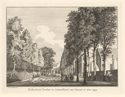 View of the Schuttersdoelen in Amersfoort, 1759, Paulus van Liender, 1759 Canvas Print