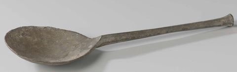 Spoon with oval container and straight stem with a diamond-shaped cross-section, anonymous, c. 1590 - c. 1596 Canvas Print