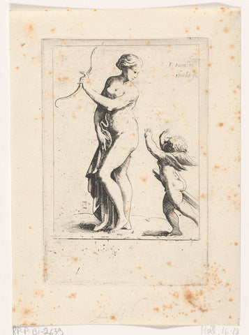 Venus and Cupid, Hendrik van der Borcht (II), 1638 Canvas Print