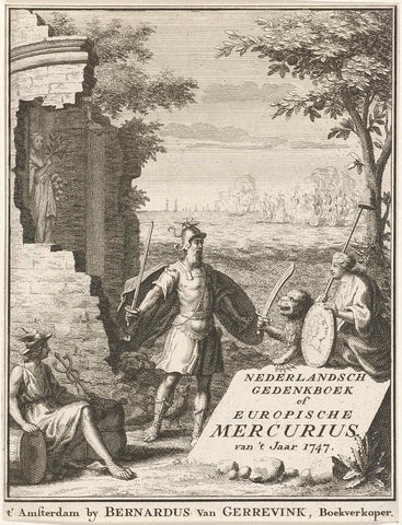 Title page for the Europian Mercury of 1747, anonymous, 1747 Canvas Print