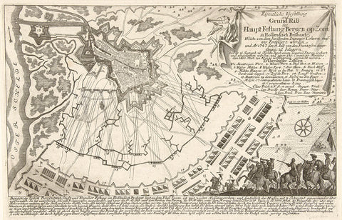 Siege of Bergen op Zoom, 1747, Elias Baeck, 1747 Canvas Print