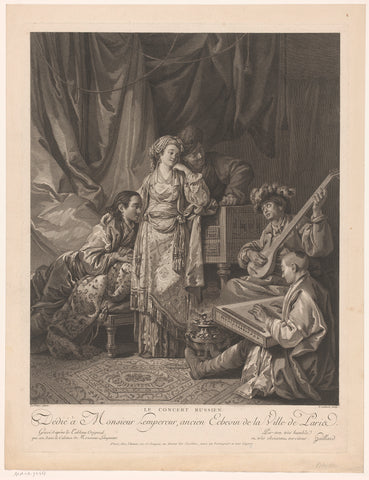 Russian concert, René Gaillard, in or before 1768 Canvas Print