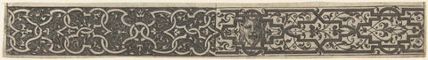 Bottom of three friezes with a mascaron to the right of the middle, anonymous, 1550 - 1580 Canvas Print