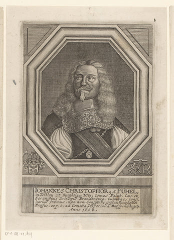 Portrait of Johann Christoph von Pühel, Matthias van Sommer, 1664 Canvas Print