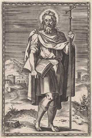 H. Filippus, Johannes Wierix, 1559 - before 1585 Canvas Print