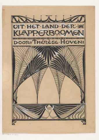 Band design for: Thérèse Hoven, Uit het land der klapperboomen, 1897, Willem Wenckebach, in or before 1897 Canvas Print