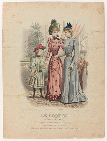 Le Coquet, 1890, No. 1672 : Garniture de la M.on Toche.., Monogrammist BC, 1890 Canvas Print