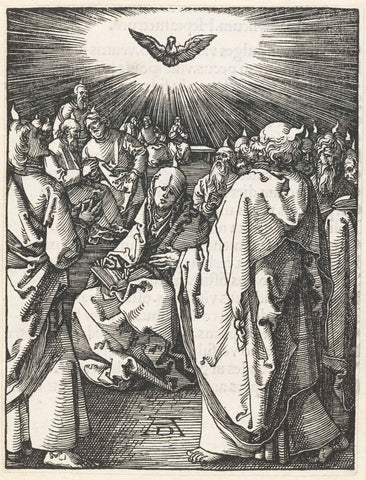 Outpouring of the Holy Spirit, Albrecht Dürer, 1510 Canvas Print