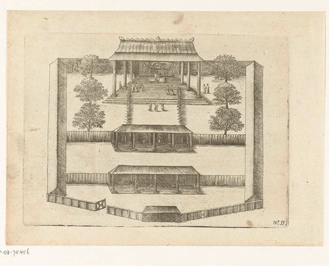 Governor's palace in Lantao, anonymous, 1644 - 1646 Canvas Print