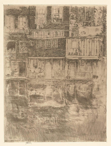 Houses in Amsterdam, James Abbott McNeill Whistler, 1889 Canvas Print