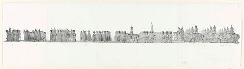 Funeral procession of King William I, 1844 (plate 3), Carel Christiaan Antony Last, 1844 Canvas Print