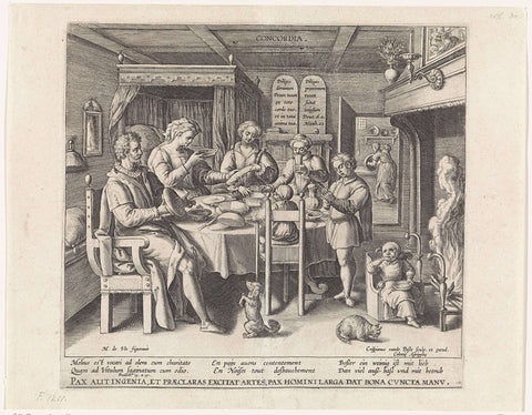 The Good Household, Crispijn van de Passe (I), 1589 Canvas Print