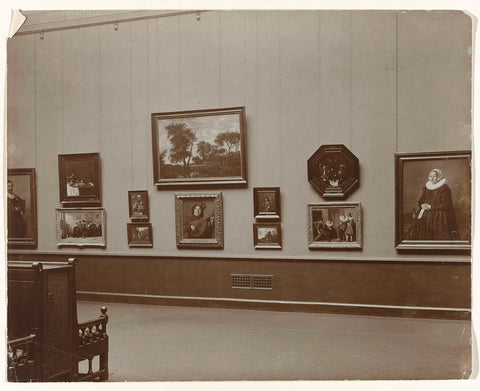 Room 227 with early Haarlem School in 1926, 1926 Canvas Print