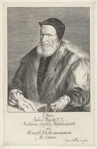 Portrait of Joost Sijbrandtsz. Buyck, Jan Harmensz. Muller, 1588 - 1628 Canvas Print