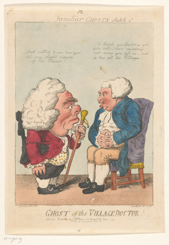 Cartoon on the village doctor, 1799, Isaac Cruikshank, 1799 Canvas Print