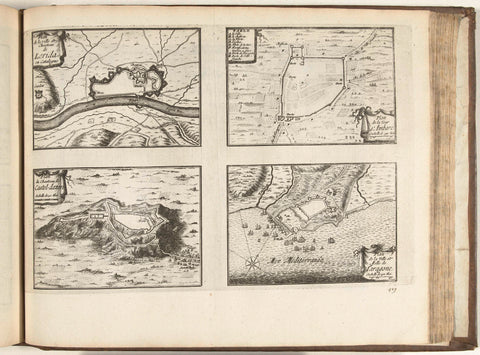 Maps of Lérida, Tarragona and other places in Catalonia, 1726, anonymous, 1726 Canvas Print