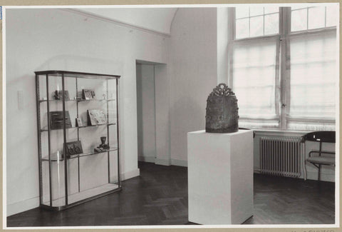 Room with a ritual bell and on the left a display cabinet next to a passage, 1952 Canvas Print