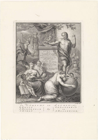 Title page for a Bible, Pieter Tanjé, 1746 Canvas Print