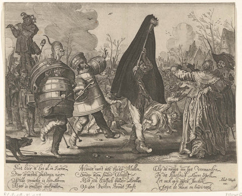 Carnavalsoptocht, ca. 1625, anonymous, 1620 - 1649 Canvas Print