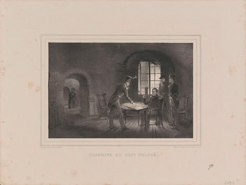 Bunker of General Chassé, 1832, Théodore Fourmois, 1833 Canvas Print