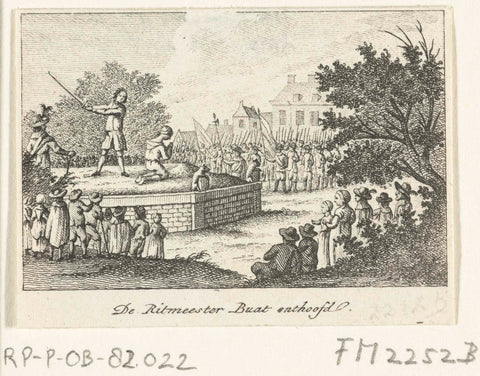 Beheading of Henri de Fleury de Coulan Buat, in The Hague, 1666, anonymous, 1775 - 1824 Canvas Print