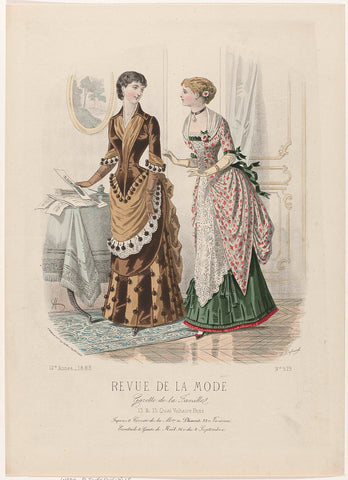 Revue de la Mode, Gazette de la Famille, Sunday, February 4, 1883, 12th year, No. 579 : Jupons & Corsets (...), P. Deferneville, 1883 Canvas Print