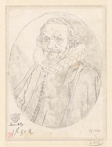 Portrait of Peter Meiderlin, Lucas Kilian (possibly), 1590 - 1635 Canvas Print