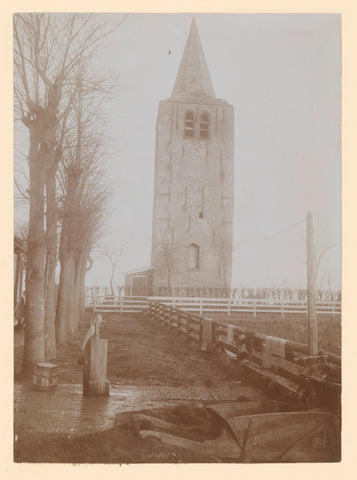 Tower of the Reformed Church in Oosterwierum, demolished in 1905, anonymous (Monumentenzorg) (attributed to), A.J.M. Mulder (possibly), 1911 Canvas Print