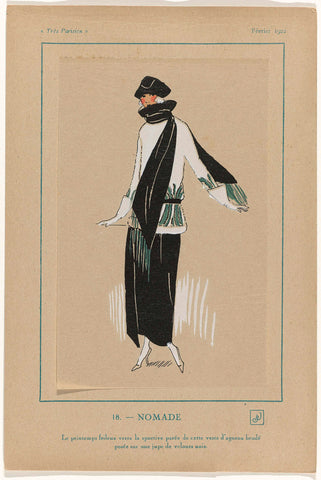 Très Parisien, February 1922 : 18.- NOMADE, anonymous, 1922 Canvas Print