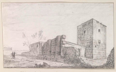 Remains of Esculaap temple (Tempio di Esculapio) outside walls of ancient Agrigento, Louis Mayer, 1778 Canvas Print