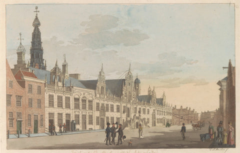 Breestraat in Leiden, c. 1825, Roelof van der Meulen, 1824 - 1830 Canvas Print