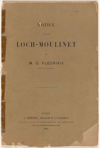 Brochure on an Electric Log, M.G. Fleurias, 1882 Canvas Print