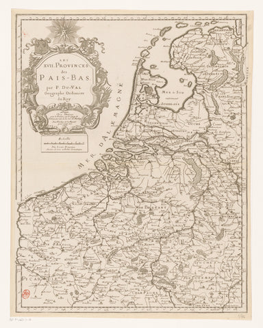 Map of the Seventeen Provinces, Pierre Duval (possibly), 1679 Canvas Print