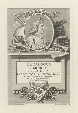 Portret van Joachim Faultrier, Bernard Picart (workshop of), 1709 Canvas Print